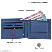 Lorenz Gift Combo Set of Blue Analog Watch & Hi-Quality Febric Feel PU Wallet for Men | CM-408WL-59