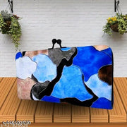 Fantastiqo Abstract Blue & Pink Clutch Bag for Women | Stylish Party & Ethnic Sling Purse | Modern Handbag