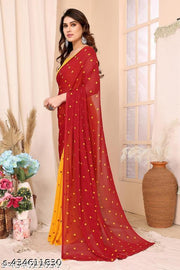 Radhya saree daily wear printed georgette saree with blouse piece