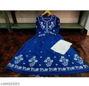 Chikankari _03 embroidery anarkali beautiful designer kurti for womens and girls
