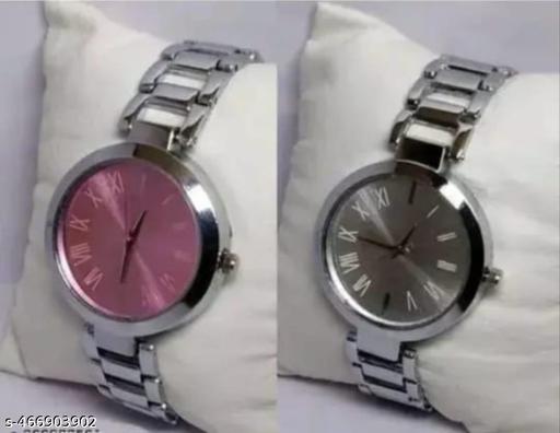 combo pack classic&unique look with METAL belt scrunchy bands watch for woman&girl's combo pack 2