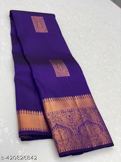 Tempting Blue Soft Silk Saree With Fragrant Blouse Piece