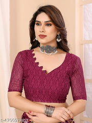 Festive Wear Georgette Printed Women's Saree with Un-stitched Blouse