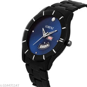 Lorenz Black Day Date Edition Blue Dial Men's Analog Watch