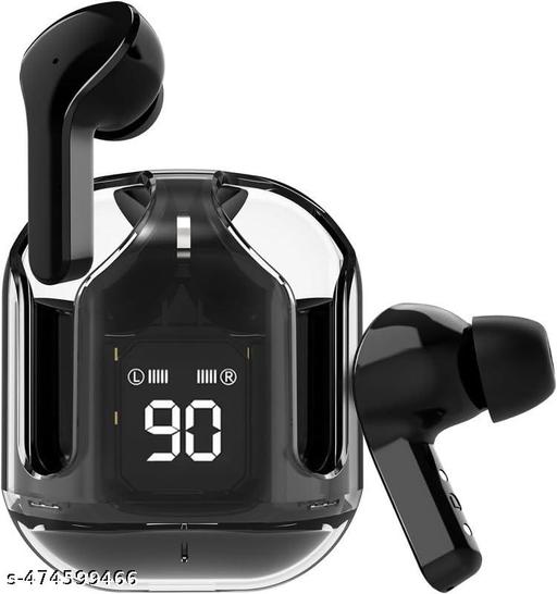 ULTRAPOD Earbuds BT Wireless 5.3, Transparent Charging Case (Black)