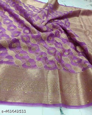 New Organza wedding Siroski With Jhalar Soft Saree