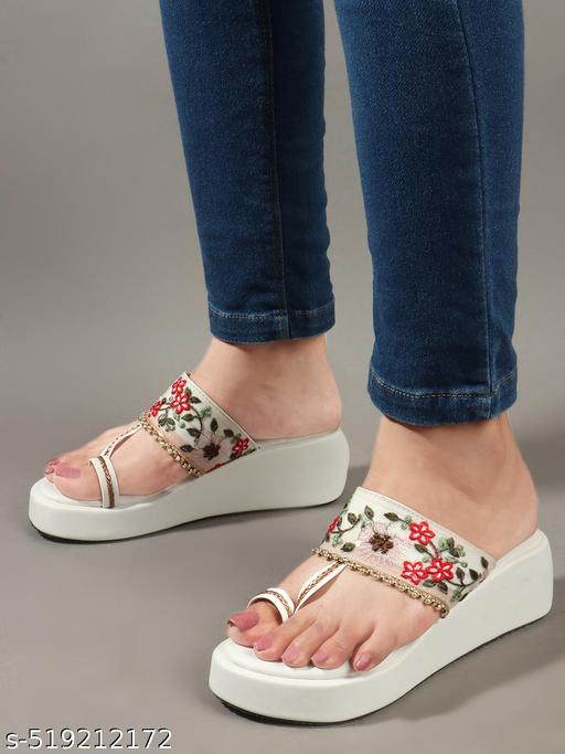 2025 New Lightweight Women's Wedges, Slippers/Flip-Flops Fashion Stylish Casual Comfortable Lightweight Synthetic Slip-on Sandals with Attractive look for Girls/Ladies.