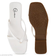 Women's Fashion Sandal | Soft, Comfortable and Stylish Flat Sandals for Women & Girls | For Casual Wear & Formal Wear Occasions (White)