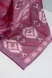 COTTON LILAN DOGITAL PRINT SILK SAREE