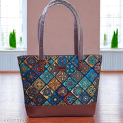 JUGNU:-Handbags for women tote bag handcrafted jute printed fabric  handmade eco-friendly light weight travelling ethnic casual party office shoulder for collage girl universal use