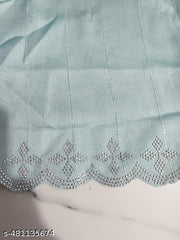 chiffon Squence Diamond Border Work Saree With Rangoli Emrodary Squence Work Blouse