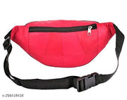 K London Leather Black Men & Women Waist Bag Fanny Bag Travel Pouch Passport Holder (11700_hotpink)