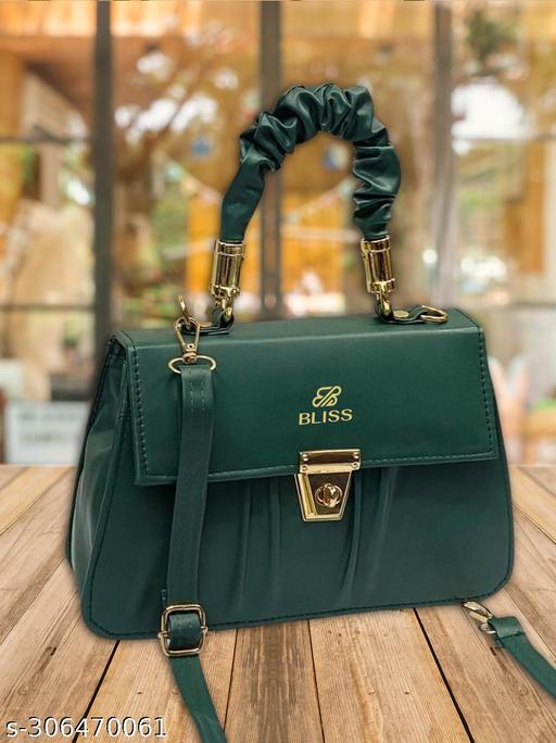 "Stylish Classic Women Sling Bag (Green) | Elegant attractive beautiful sling bag for women (Green)| Gorgeous Stylish Handbag| Green Sling Bag For Girls & Womens|  "