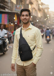 STYLISH CHEST BAG FOR MAN  BLACK