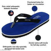 DOCTOR EXTRA SOFT Blue-OR-D-19 Women's Orthopaedic Diabetic Comfort Daily Use Slippers & Flipflops