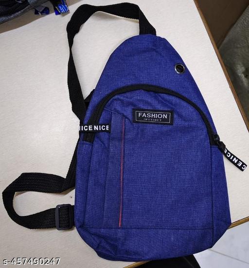 SHB Small Chest & Sling Bag With Earphones Hole With 2-Compartment With Adjustable Strap (Size:- L-16CM,-5CM, H-30CM)