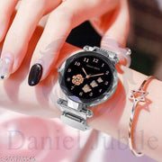 Magnetic Chain magnet strap mash Watch Women watch Classy Heart Butterfly watch Black Girls Unique watch Women chain birthday gift Watch Analog Black watch hand watch new beautiful Girls Watch
