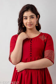Fabulous Rayon Printed Anarkali Flared Kurta