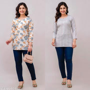 Combo Of 2 Short Kurti For Women