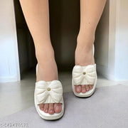 SRLNT Trendy Women's Sliders | Soft Comfortable Flip Flops | Stylish Casual Footwear for Girls & Ladies  Latest Designer Sliders for Women | (SARA WHITE)