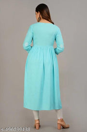 Chikankari anarkali embroidery work kurti