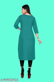 Polyster/Crepe fabric-Ethinic Casual Fabric Kurti For Women In Low Price (Combo of 2)