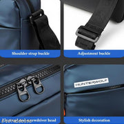 Spiaty Crossbody Sling Bag, Water-, Scratch-Resistant, Anti-Wrinkle, High-Density Nylon, Adjustable Strap, Multiple Compartments, 22x16x8 CM