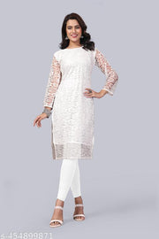 Trendy Layered Net Kurti