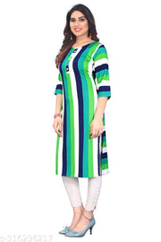 Women Printed Crepe Straight Kurti