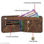 Lorenz Gift Combo Set of Texture Brown Analog Watch & Hi-Quality PU Wallet for Men | CM-3092WL-56