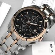 Day n Date Series Men's BLACK Silver Chain Analog Watches Classic, Attractive, Professional, top-trendy and stylish Analog Watches for Men/boys for office, school use