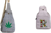 Unisex Hemp Crossbody Bag, 14" H x 7.5" W, Eco-Friendly for Men & Women
