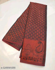 Copper Zari Banarasi Brocade silk saree