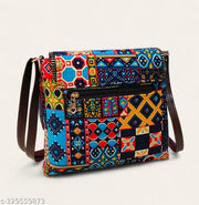 Gorgeous women Blue PU sling bags/Cotton Fabric sling bags for women/Full handwork bag/Party wear and wedding bag for women