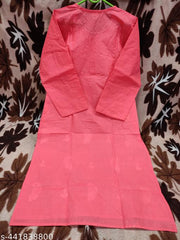 COTTON CHIKANKARI COMPUTER WORK KURTI'