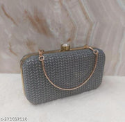 FANCY PARTYWEAR BOX CLUTCH WITH HANDLE SHIMMER SHINING BRIDAL CLUTCH