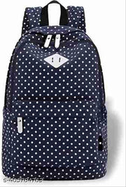 Lightweight Casual Daypack Canvas Polka Dot Backpack 14-15 Laptop Pc School Bag for Teenage Girls