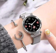 Analogue Magnet Strap Women's Girls Watch Sweet Heart with Digital watch Combo for Girl's & Women's Watch Pack of 2