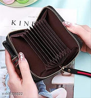 Frackson Black RFID Blocking Small Wallet with 12 Card Slot Women's Purse Female Hand Clutch Women/ Ladies/ Girls Wallets Card Holder and Organizer , Embroidery Finishing