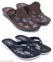 Multicolor Combo of Women's Slippers and Flipflop - Pack of 2
