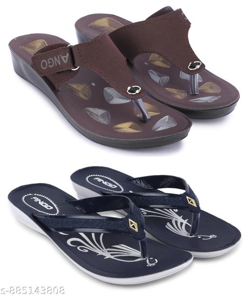 Multicolor Combo of Women's Slippers and Flipflop - Pack of 2