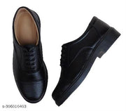 Original Leather Softy Oxford shoes for Police / Défense / NCC / Scout / Army & Other official for Man & Boys  ( Black )