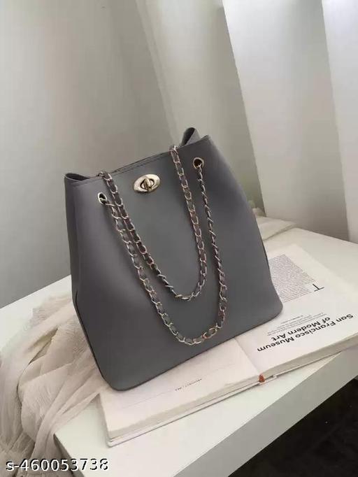 Stylish Women Shoulder Bag with Golden Handle