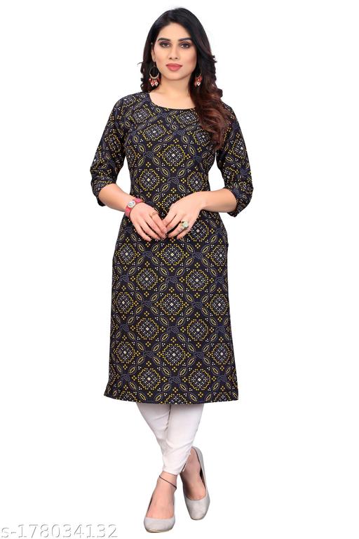 Straight Crepe Kurti