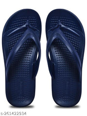 Paragon Daily Wear Lightweight Navy Blue and White Flip Flops for Men