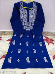 Chikankari cotton kurti for women