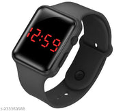Square Black Dial Led Watch for Boys & Girls Digital Watches for Kids