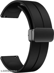 22MM SiliconeStrap with Folding Magnetic Lock Compatible with Watch 3 45mm/ Watch 46mm/Gear S3 Classic/Frontier Compatible All 22MM Watches(Only Strap)