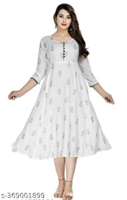 Women Embellished Viscose Rayon Anarkali Kurta