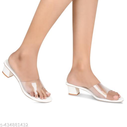 heels for women white casual heel transparent sandal